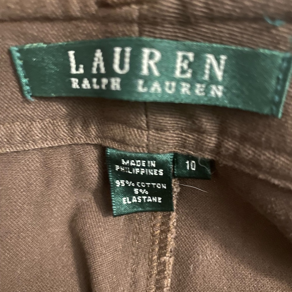 Ralph Lauren Size 10 Pants, chocolate brown, straight leg, very good condition - Picture 3 of 4